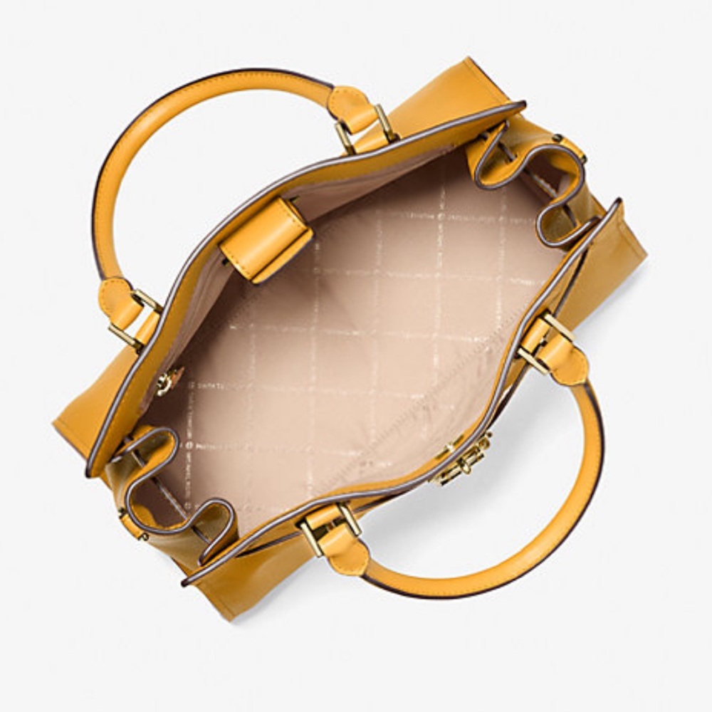 MICHAEL KORS HAMILTON MEDIUM SATCHEL
COLOR: GOLDEN ROD
NWT - Picture 2 of 16